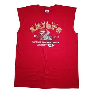 Kansas City Chiefs Red Crewneck No Sleeves T-Shirt